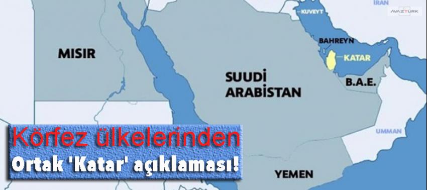 Körfez ülkelerinden ortak 'Katar' açıklaması