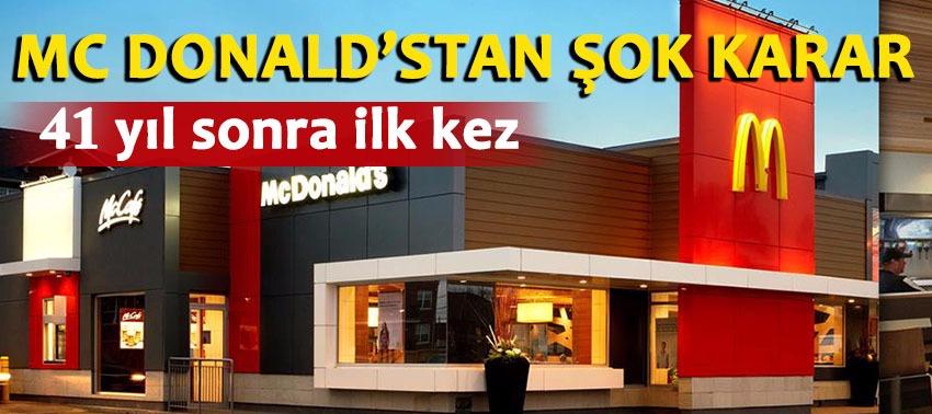 McDonald's çekilme kararı aldı