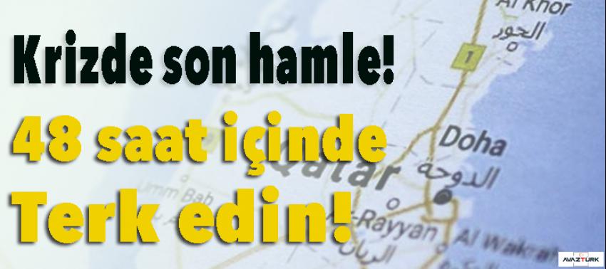 Krizde son hamle! '48 saat içinde terk edin!'