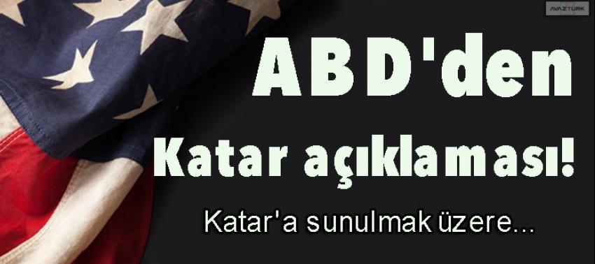 ABD'den flaş Katar açıklaması!