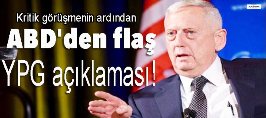 ABD'den flaş 'YPG' açıklaması!