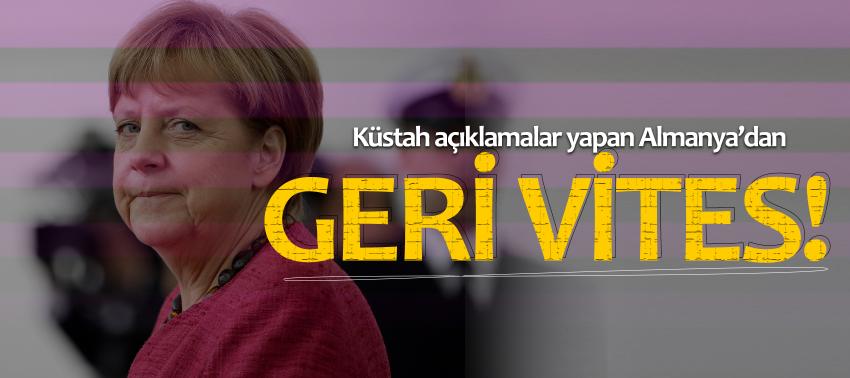 Küstah açıklamalar yapan Almanya’dan geri vites!