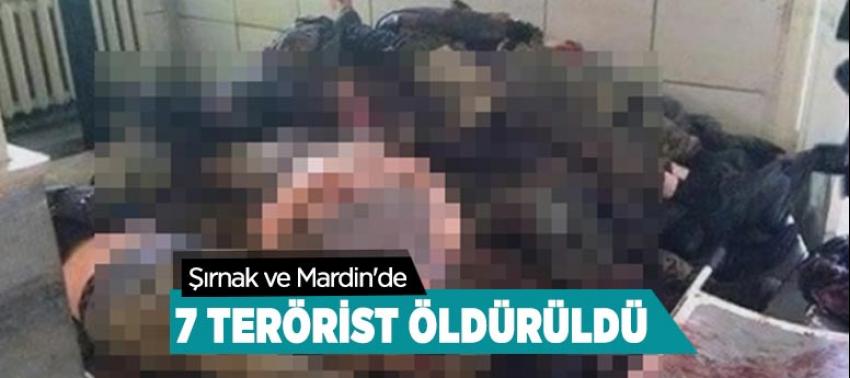 Şırnak ve Mardin'de 7 terörist öldürüldü