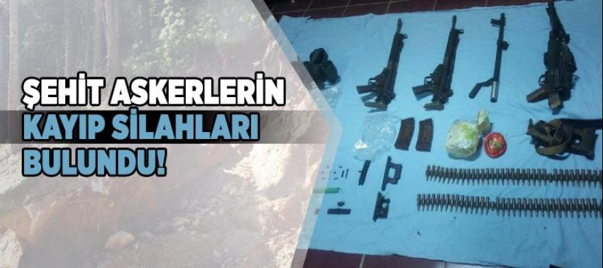 Şehit askerlerin kayıp silahları bulundu!