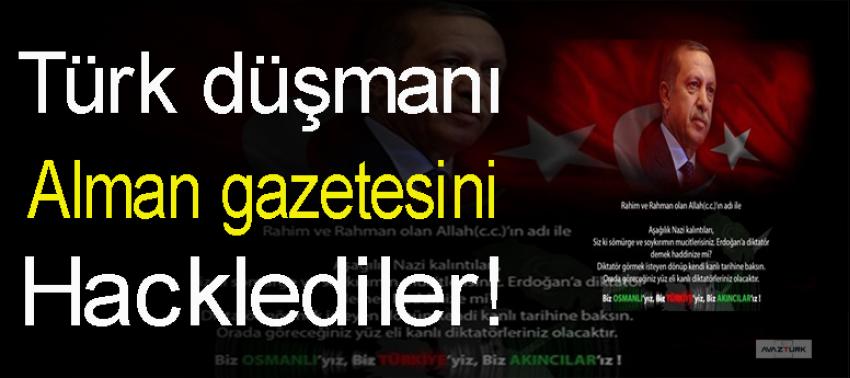 Türk düşmanı Alman gazetesini hacklediler