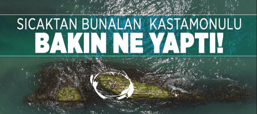 Sıcaktan bunalan Kastamonulular...