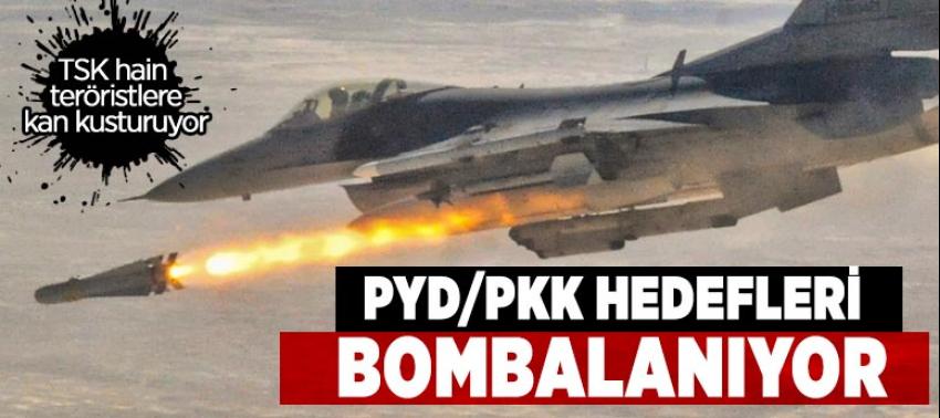 Afrin'de PYD/PKK hedefleri bombalanıyor