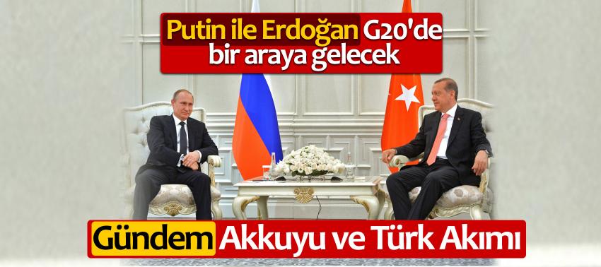 Putin ile Erdoğan G20'de bir araya gelecek: Gündem Akkuyu ve Türk Akımı