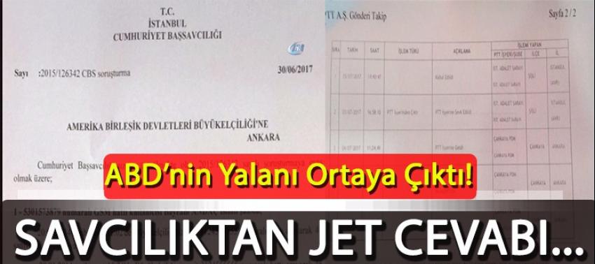 Savcılıktan ABD'ye jet cevap!