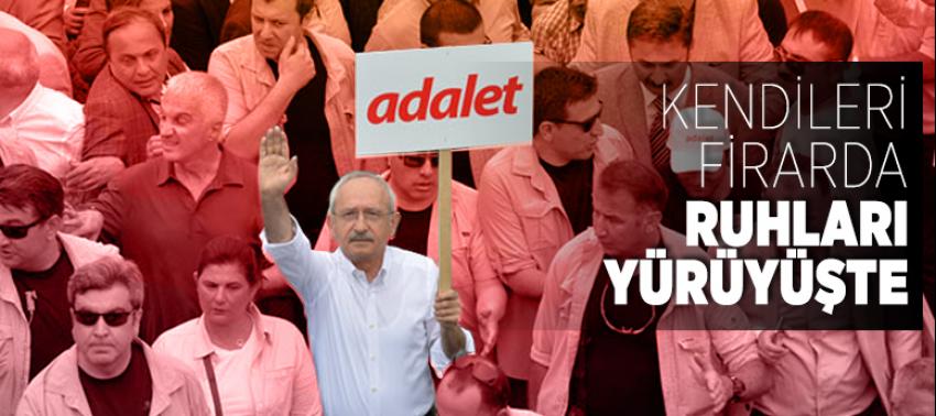 Kendileri firarda ruhları yürüyüşte!