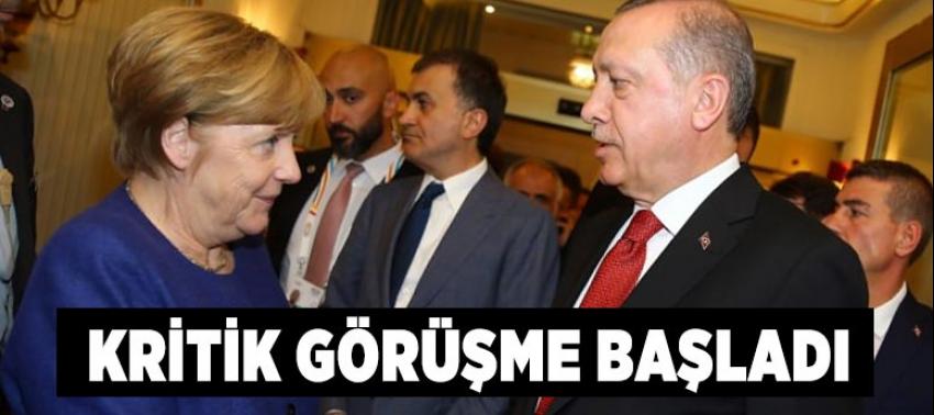 Cumhurbaşkanı Erdoğan ile Angela Merkel arasında kritik görüşme!