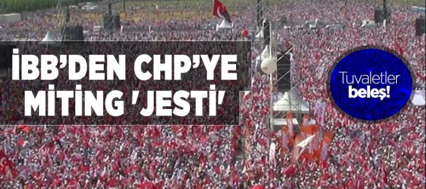 İBB  Adalet Mitingi tuvaletleri ücretsiz yaptı