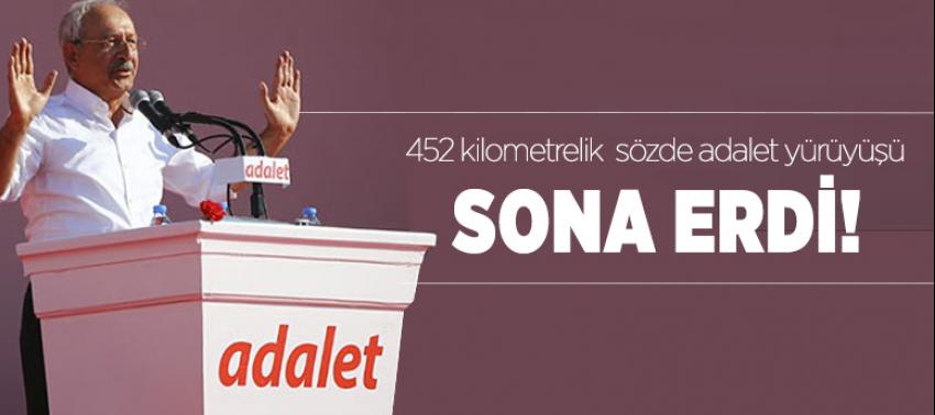 Kılıçdaroğlu'nun 452 kilometrelik yürüyüşü sona erdi