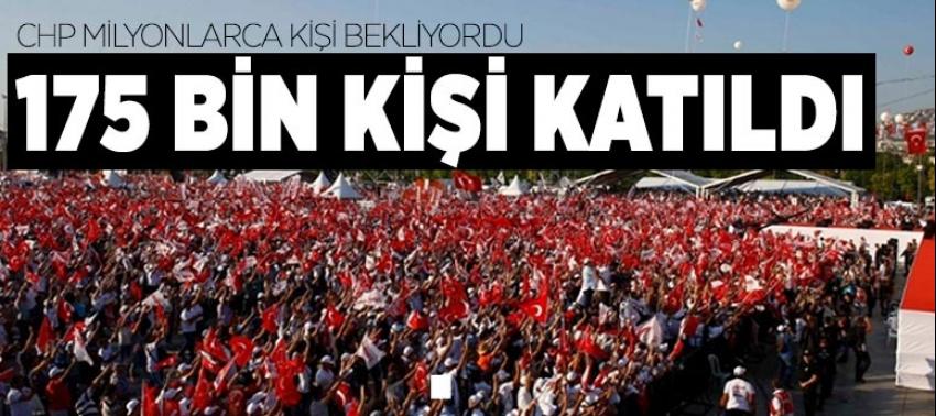 CHP'nin sözde adalet mitingine yalnızca 175 bin kişi katıldı  .