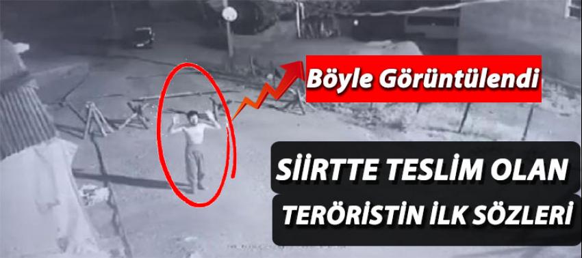 Siirt'te teröristin teslim olma anı