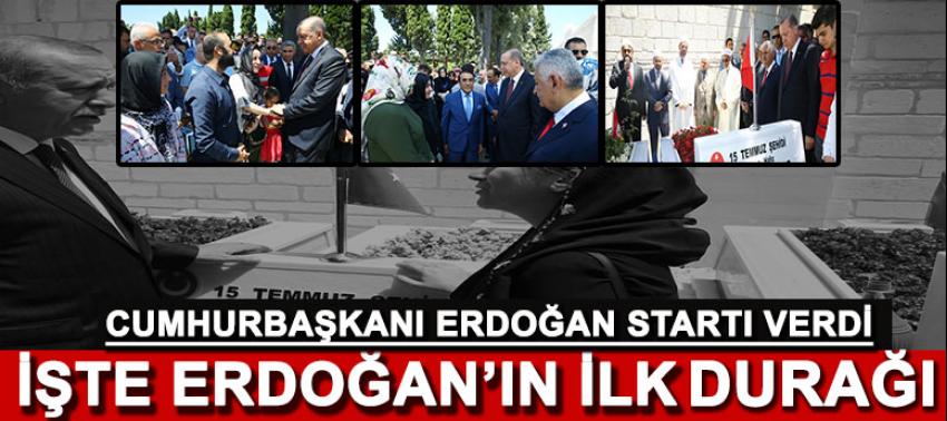 Cumhurbaşkanı Erdoğan 15 Temmuz Şehitliği'nde