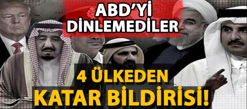 4 Körfez ülkesinden ortak Katar bildirisi