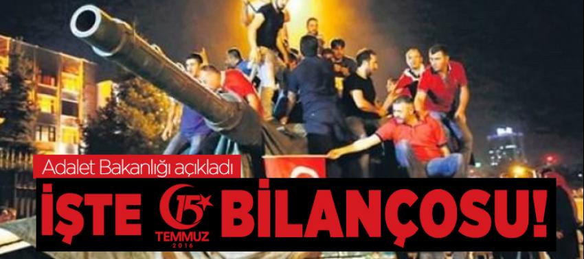 15 Temmuz bilançosu açıklandı