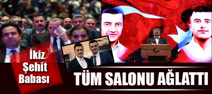 İkiz şehitlerin babası Erdoğan'ı gözyaşlarına boğdu