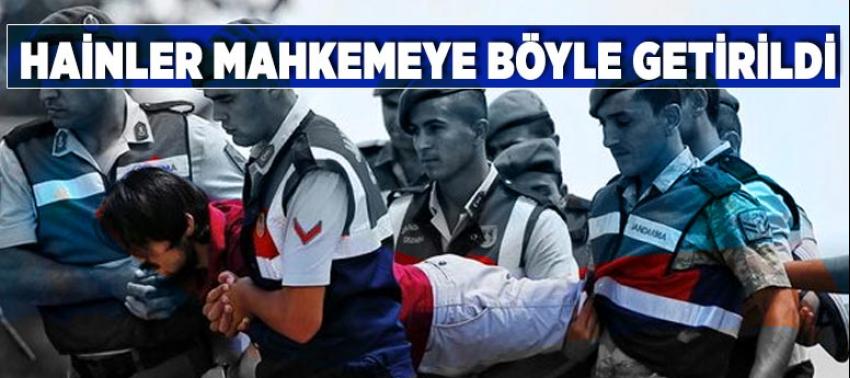 Cumhurbaşkanı Erdoğan'a suikast timi mahkemeye taşınarak getirildi