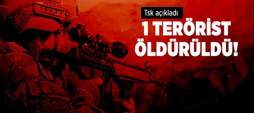 TSK açıkladı! 1 terörist öldürüldü, 1 terörist yaralandı