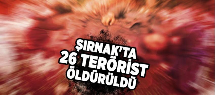 Şırnak'ta 26 PKK'lı terörist öldürüldü