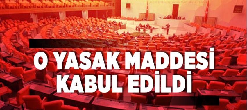 İçtüzük’ün silah yasağı maddesi kabul edildi
