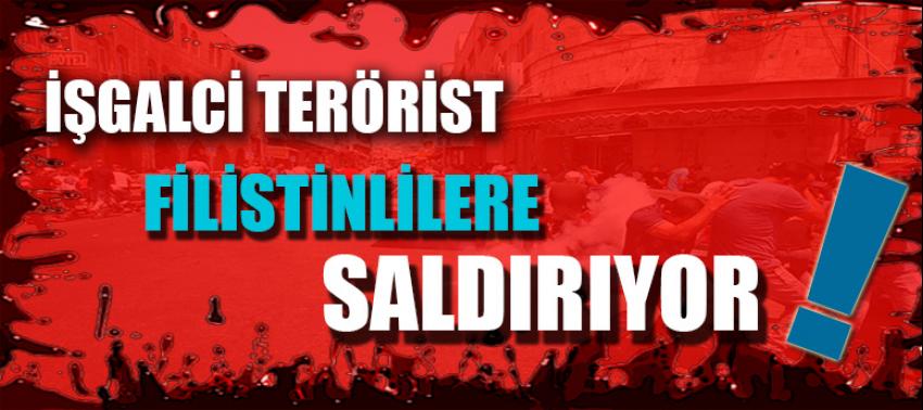 İsrail askerleri Filistinlilere saldırıyor!
