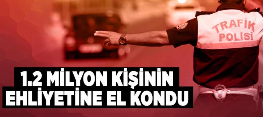 1.2 milyon alkollünün ehliyetine el kondu