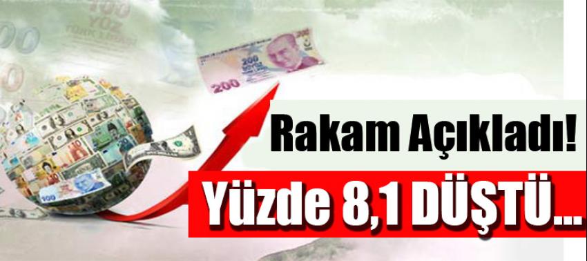 Rakam açıkladı! Yüzde 8,1 düştü