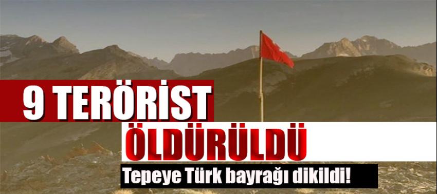 PKK'lı 9 terörist etkisiz hale getirildi ve 2 terörist teslim oldu...