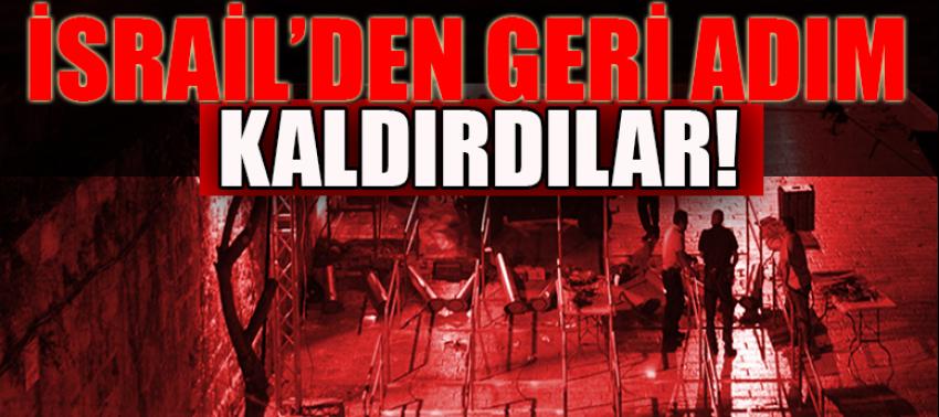 İsrail, Aksa'nın kapılarındaki dedektörleri kaldırdı