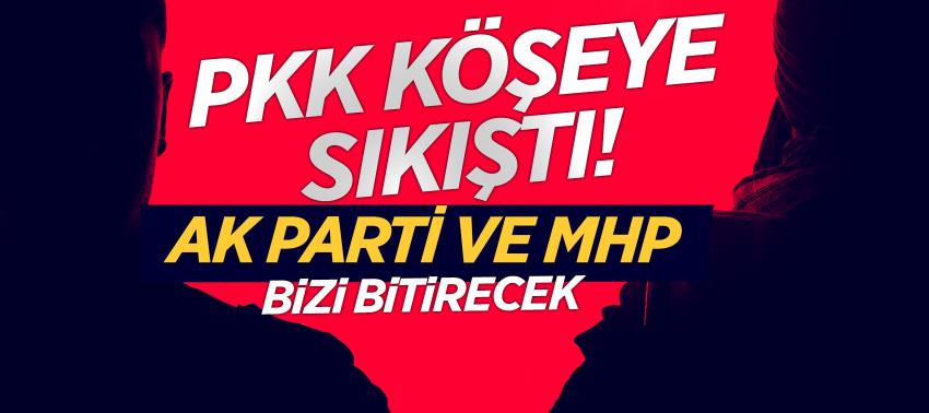 PKK köşeye sıkıştı! AK Parti ve MHP bizi bitirecek