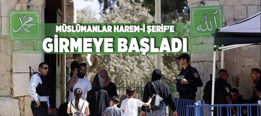 Müslümanlar Harem-i Şerif'e girmeye başladı