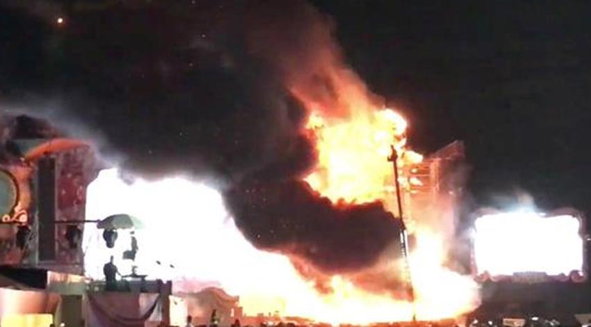 Müzik festivalinde yangın! 22 bin kişi tahliye edildi