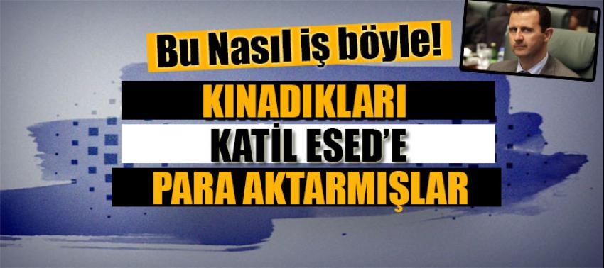 Defalarca kınadıkları Esed'e para aktardılar!