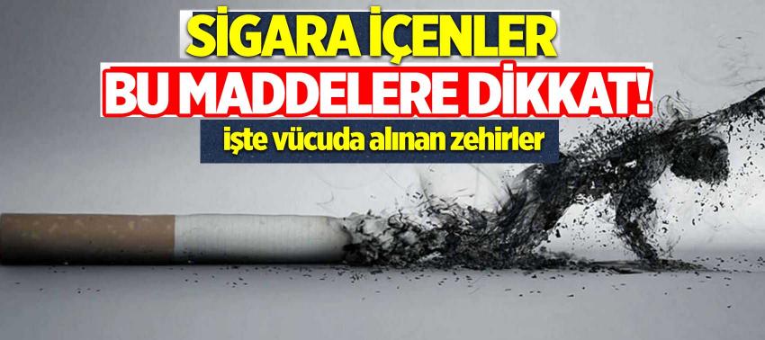Sigara içenler bu maddelere dikkat!