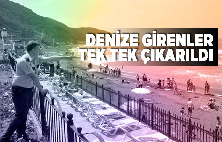 Zonguldak'ta denize girenler tek tek çıkarıldı