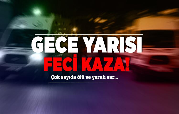 Malatya'da gece yarısı feci kaza : 3 ölü 10 yaralı