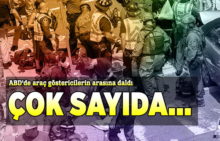 ABD'de araç göstericilerin arasına daldı