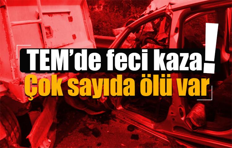 TEM'de feci kaza! Çok sayıda ölü var