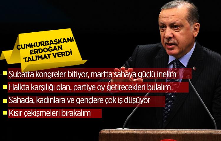 Cumhurbaşkanı Erdoğan kritik talimatlar verdi