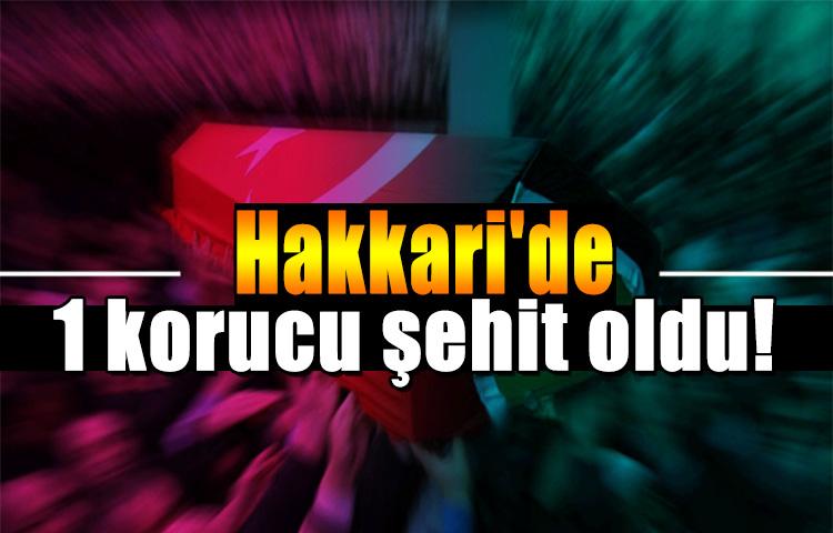 Hakkari'de 1 korucu şehit oldu