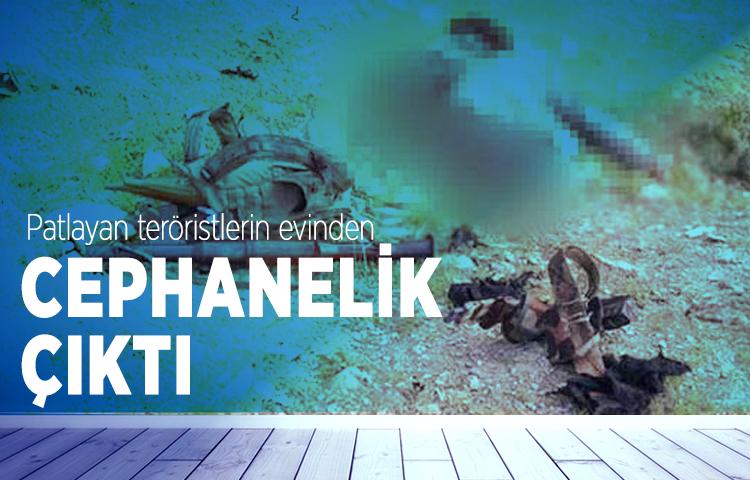 Patlayan teröristlerin evinden cephanelik çıktı