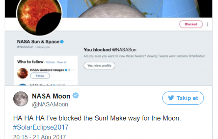 Nasa Moon hesabının tweet'i olay oldu!