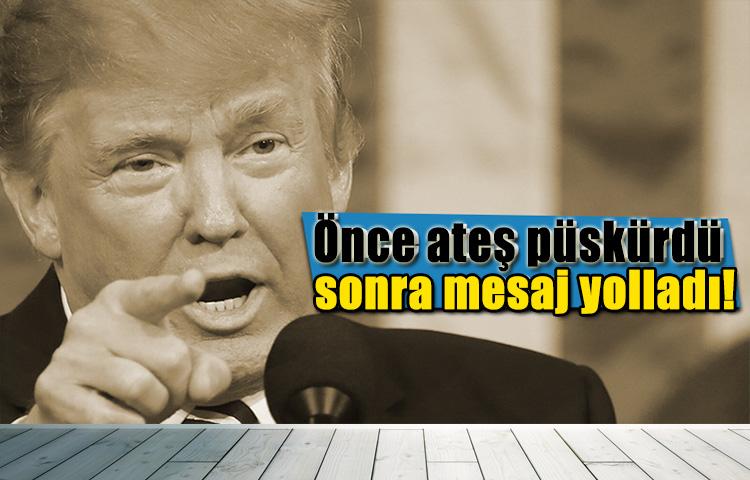 Önce ateş püskürdü, sonra mesaj yolladı!