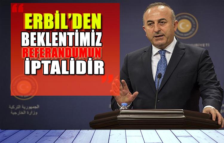 Dışişleri Bakanı Çavuşoğlu: Erbil'den beklentimiz referandumun iptalidir