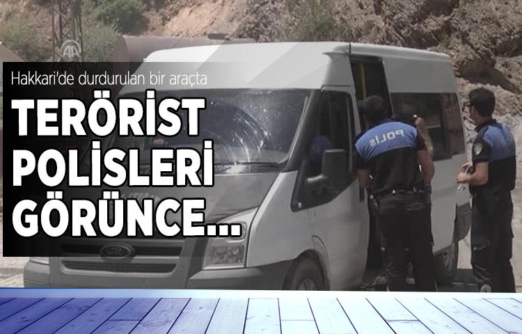 Hakkari'de bir terörist polisleri görünce kendine sıktı!