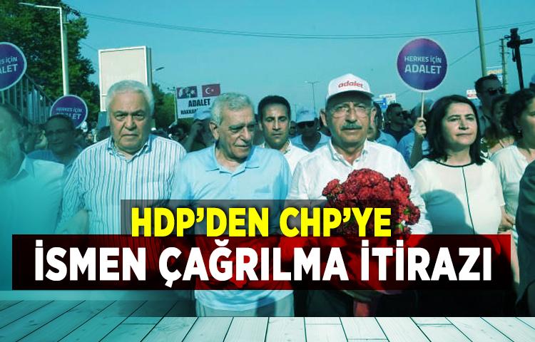 HDP’den CHP’ye ismen çağrılma itirazı
