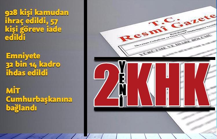 İki yeni KHK yayımlandı